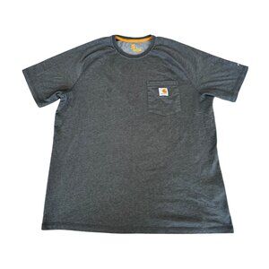 Carhartt Mens Relaxed Fit Gray Short Sleeve Pocket T-Shirt Size L